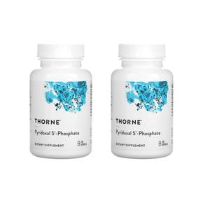 [해외직구] 쏜리서치 파이라이닥설 5-파스페이트 인산염 180캡슐 2팩 Thorne Research Pyridoxal 5-Phosphate 180 Capsules