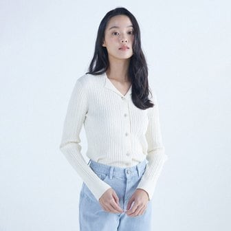  나이스클랍 골지변형 카라 니트 가디건  A241PWK263