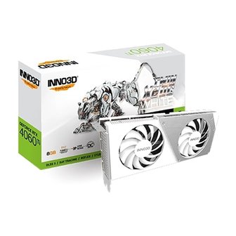 엠지솔루션 inno3D 지포스 RTX 4060 Ti OC D6 8GB Twin X2 WHITE