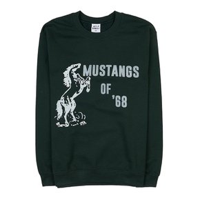 [와일드 동키] FR MUSTANGS FOREST GREEN 무스탕 코튼 맨투맨  /14