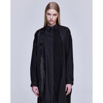 송지오 [파주점] [송지오우먼]송지오 컬렉션 어시메트릭 버티컬 원피스 블랙 WH2OP701BK