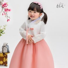 AW147 여분홍나뭇잎수 아동한복 여아한복