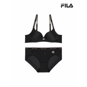 아카이브 스트라이프 블랙 브라 팬티 세트  FI4BAE6447FBLK 2SKU _P357763008