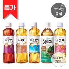 하늘보리 외 차류 500ml 20펫 (옥수수수염차 결명자차 누룽지차 헛개차)