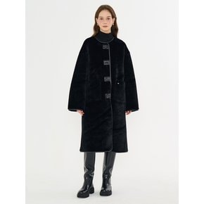 MET shearling fur long mustang black