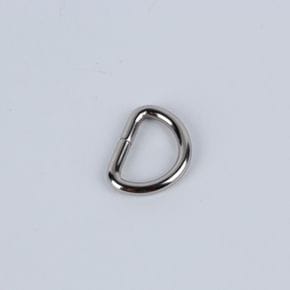 20mm 부자재 D링 라운드 실버 가방끈 2P