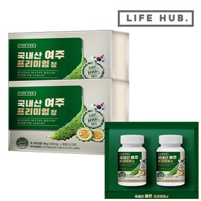 국내산 여주 프리미엄 정 선물세트 2세트(500mg x 90정 x 4병) 12개월분 (선물세트)