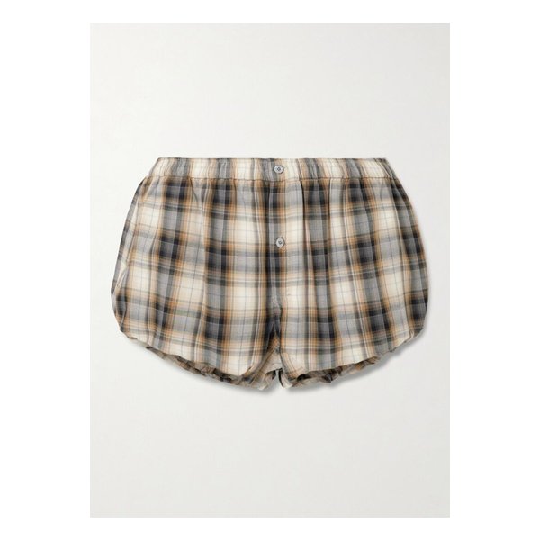 체크 우븐 쇼츠 베이지 46376663162861414