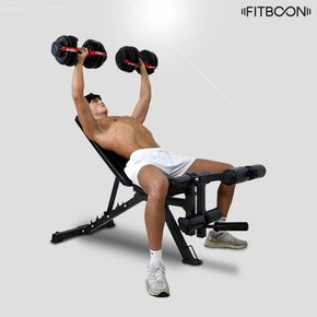 [리퍼] 핏분 인클라인벤치 270kg 하중 FIB-P100 가정용 벤치프레스 각도조절 디클라인 의자