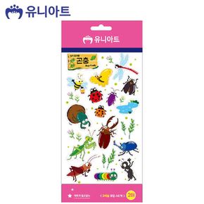 유니아트 1500 투명스티커 2매입 no.36 곤충