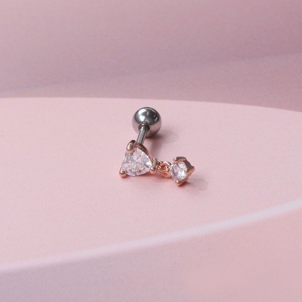 드롭 하트 피어싱 E00005