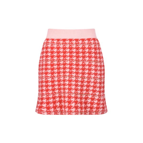 하운드 투스 체크 밴딩 스커트 MK3SS006_IVO