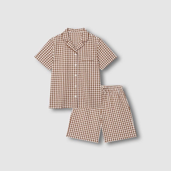 여 시어서커 5부 파자마 세트 J216201075072