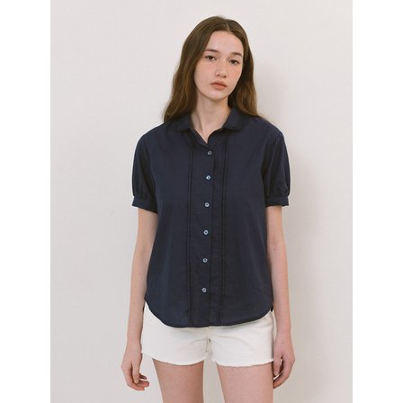 라미네즈 Lace Collar Blouse - Navy