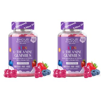  8 Hour Sleepwell 어린이 엘테아닌 구미 30비건 구미스 2개