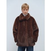 TFW HIGH NECK ECO FUR HALF JACKET_2COLORS