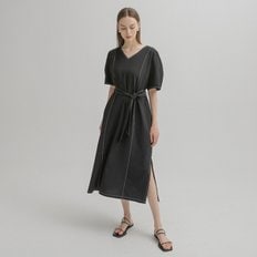 나인(Atelier Nain) (택가:98,000원)브이넥 볼륨 루즈핏 원피스(OP-5903)