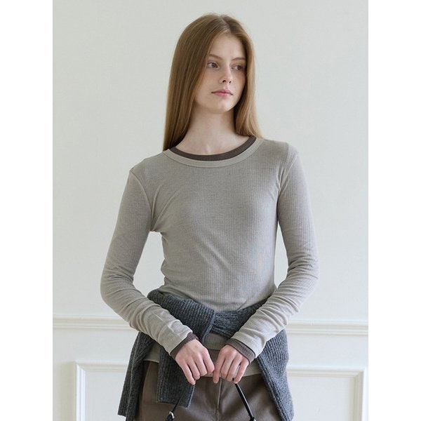 Wool Tencel Long Sleeve - Beige