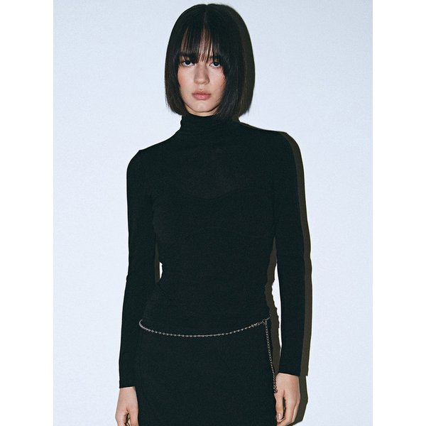 [ESSENTIAL] MINIMAL SPAN TURTLENECK_BLACK