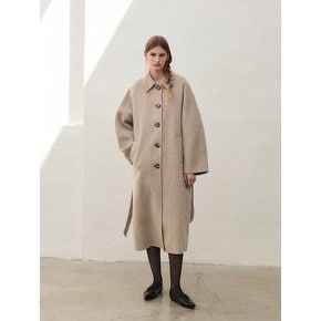 TWF ALPACA SINGLE COAT [HAND MADE] OATMEAL