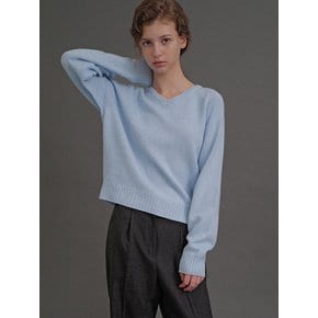 Monet v-neck knit (sky blue)