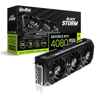  이엠텍 지포스 RTX 4080 SUPER BLACK STORM OC D6X 16GB