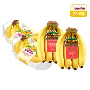 로즈 바나나 300g 2팩 + 스위트마운틴 바나나 1kg 2개 (베트남) (총 2.6kg)