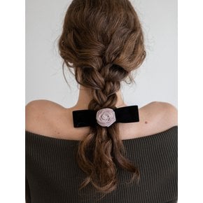 Rose velvet ribbon hairpin (2colors)