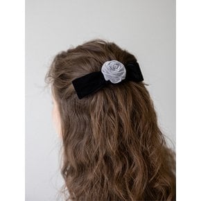 Rose velvet ribbon hairpin (2colors)