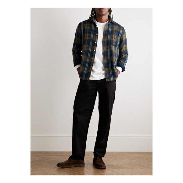 하트퍼드 폴 체크 코튼 플란넬 셔츠 46376663162884229