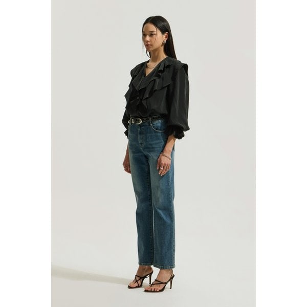 [여주점] [이로] 여성 HASEL 러플 블라우스 ILSAS25703BKX