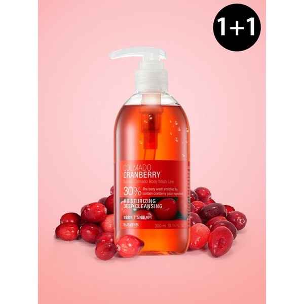 [1+1]수아비스 꼴마도 크랜베리 바디워시 300ml X 2개