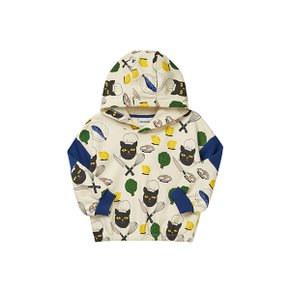 2372013300 (Chef cat aop hoodie) 요리사 고양이 캣 아동 후드티