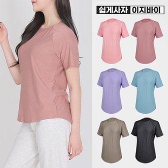 이지바이 스위피 여성 기본핏 운동복 반팔 라운드 티셔츠(ST31LT053W)