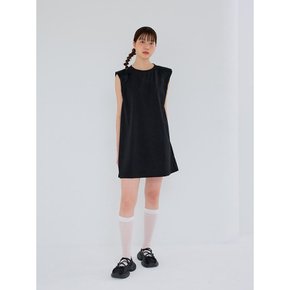 AR_Shoulder padded dress_BLACK