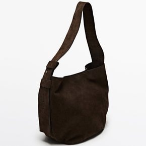 [Massimo Dutti Suede leather bag] 마시모두띠 스웨이드 레더 숄더백 토트백 Brown