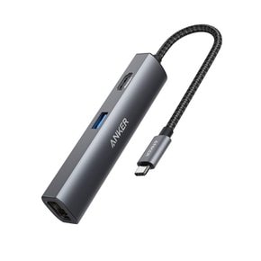 Anker PowerExpand+ 5-in-1 USB-C 4K HDMI USB-A 3.0 1Gbps MacBook Pro iPad 이더넷 허브 지원