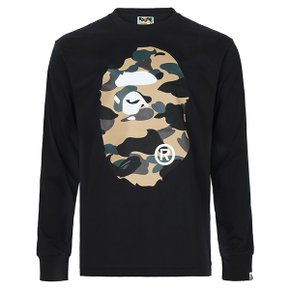 블랙 옐로우 1ST 카모 빅 에이프 헤드 긴팔 티셔츠 001LTM301015M BLACK YELLOW