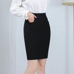 시즈올 올스판 뒷트임 H라인 정장치마 여성 면접 호텔 유니폼 오피스룩 무지 정장 스커트 빅사이즈