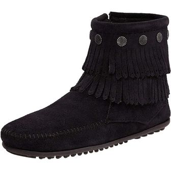  미국 미네통카 부츠 Minnetonka Womens DoubleFringe SideZip Boot 1427143