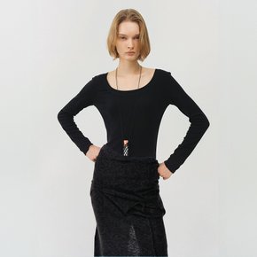 [10/29 발송] 울 유넥 세컨드 스킨 썸홀 탑 / WOOL U-NECK SECOND-SKIN THUMBHOLE TOP_4colors