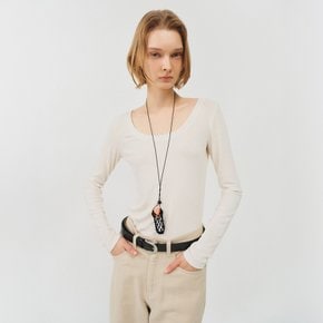 [10/29 발송] 울 유넥 세컨드 스킨 썸홀 탑 / WOOL U-NECK SECOND-SKIN THUMBHOLE TOP_4colors
