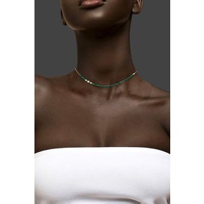 Invisible_2mm Malachite Necklace