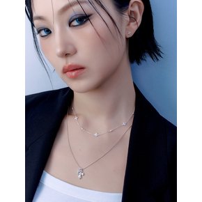D.silver925 사일런트 듀오 목걸이