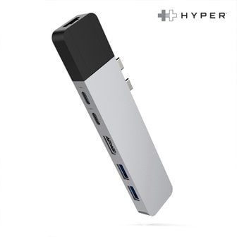  하이퍼드라이브 HYPERDRIVE GN28N-SI (6포트/듀얼 Type C) 멀티 컨버터 허브 / ICDI