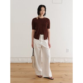 Layered V-Neck Knit Cardigan (2color)