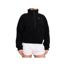 매장정품 나이키 NIKE 원 여성 써마 핏 오버사이즈 하프집 플리스 탑 FV7956-010 1641019