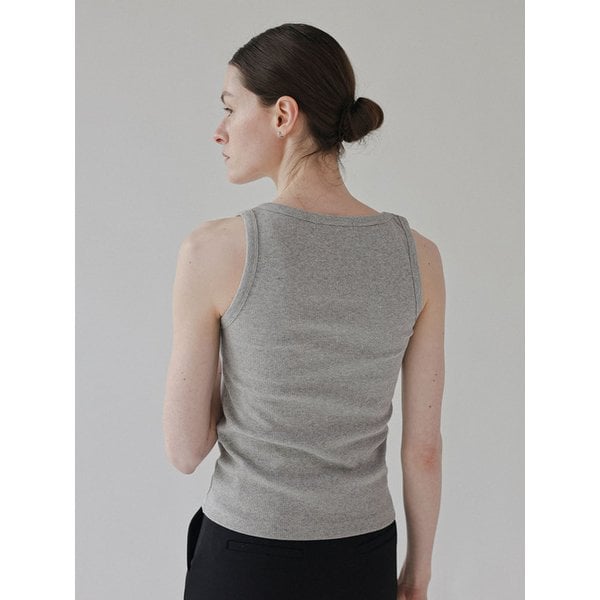 에센셜 U넥 슬리브리스_melage gray