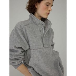 Teddy fleece anorak_melange grey