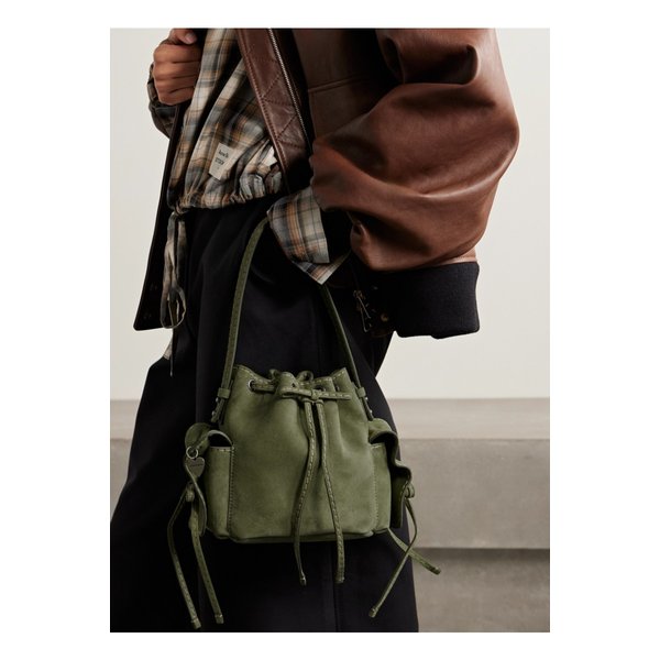 스웨이드 버킷 백 밀리터리 그린 46376663162899039